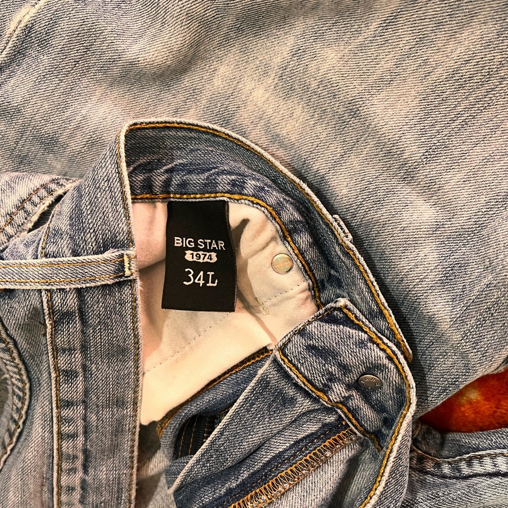 Big Star Regular Straight Distressed 34L